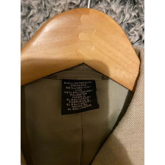 Claiborne Men's Beige Blazer Suit Jacket Size 40 Fabric Woven in Italy - Picture 6 of 10